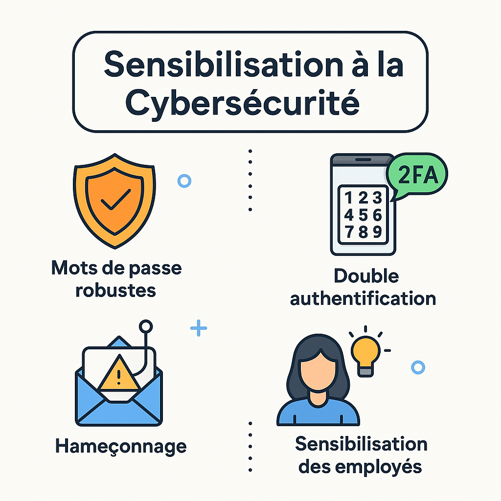 Schéma sensibilisation cybersécurité